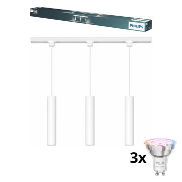 Philips - LED RGBW dimmbare Pendelleuchte an Kabel im EASYLINK HUE Schienensystem 3xGU10/4,7W/230V 2200–6500K 1m Weiß