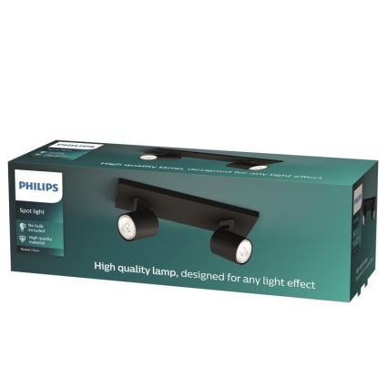 Philips - LED RGBW dimmbarer Einbau-Spot RUNNER 2xGU10/6,5W/230V 2700-6500K schwarz