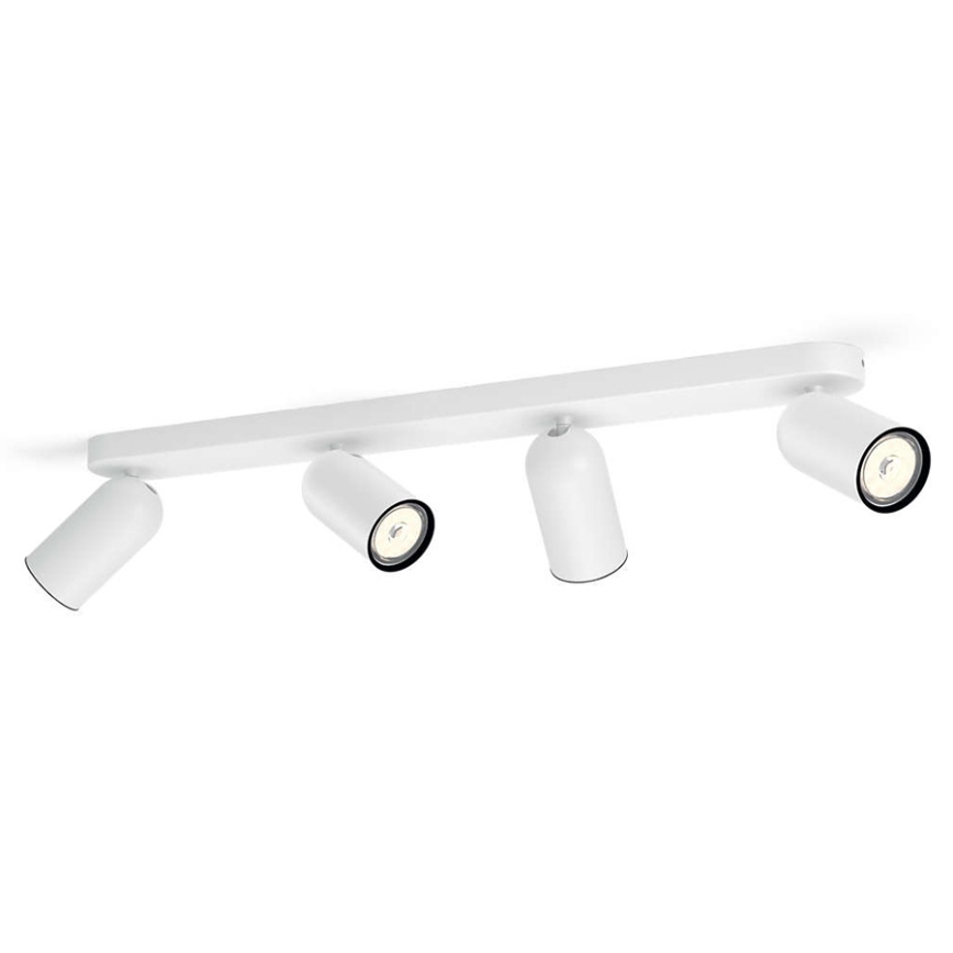 Philips - LED RGBW dimmbarer Einbaustrahler PONGEE 4xGU10/4,8W/230V 3000K weiß + Fernbedienung