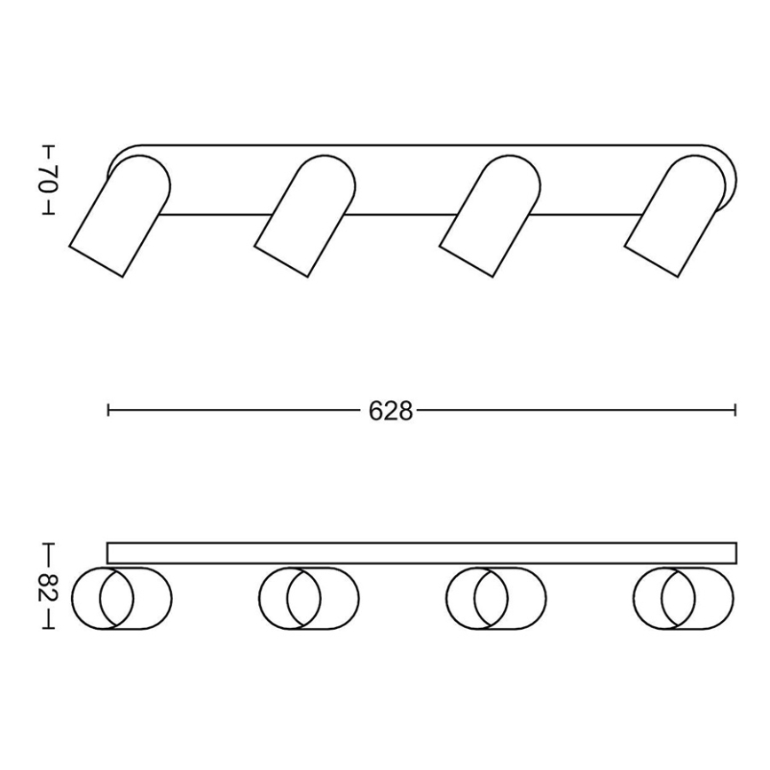Philips - LED RGBW dimmbarer Einbaustrahler PONGEE 4xGU10/4,8W/230V 3000K weiß + Fernbedienung