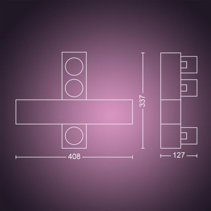 Philips - Dimmbarer LED-RGBW-Strahler Hue CENTRIS LED/25W/230V + 3xGU10/5,7W