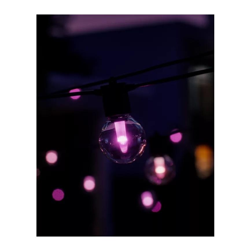 Philips - LED RGBW verlängerbare, dimmbare Außen-Lichterkette Hue FESTAVIA, 30× LED, 21 m, IP65