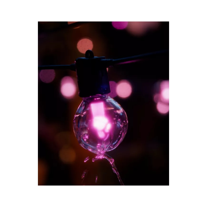 Philips - LED RGBW verlängerbare, dimmbare Außen-Lichterkette Hue FESTAVIA, 30× LED, 21 m, IP65