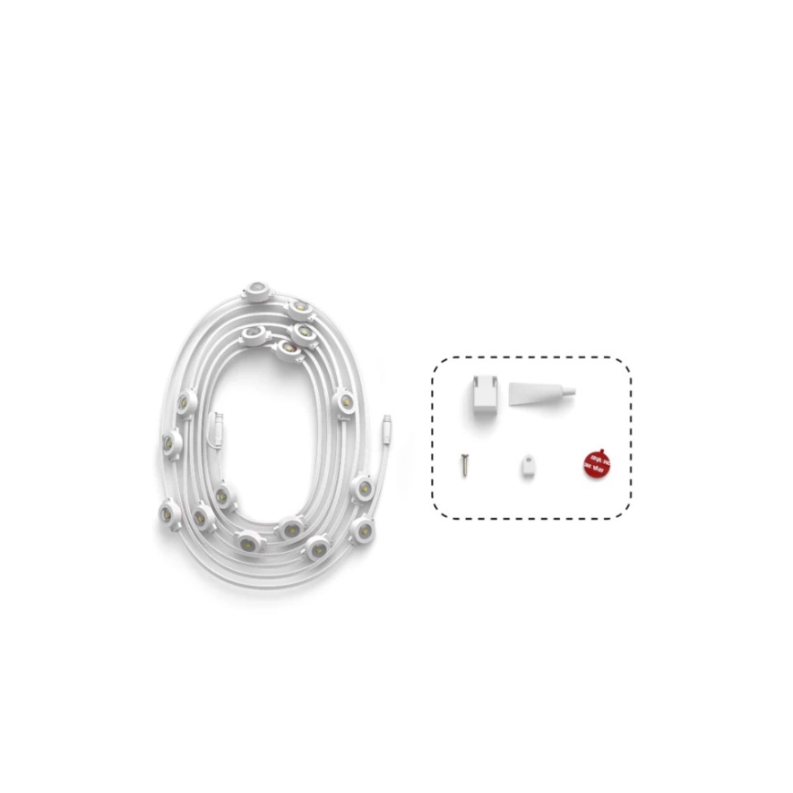 Philips - LED RGBW erweiterbare dimmbare Außen-Lichterkette Hue FESTAVIA 16xLED 9m 1000-20000K IP65