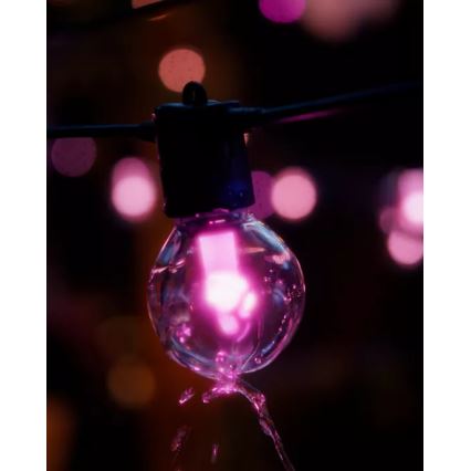 Philips - LED RGBW verlängerbare, dimmbare Außen-Lichterkette Hue FESTAVIA 20xLED 14m IP65