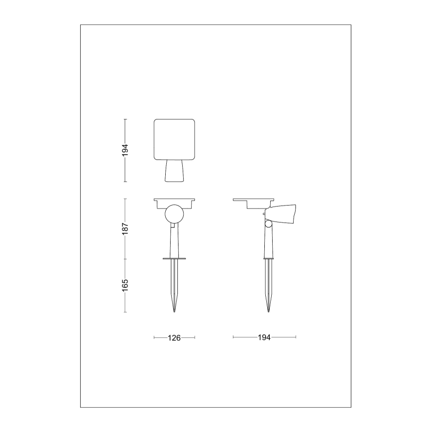 Philips - LED Solar-Strahler ASHLYN LED/1,4W/3,7V 2700K IP44