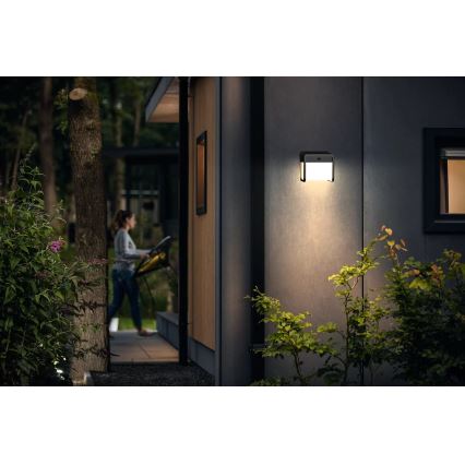 Philips - LED Solar-Wandleuchte mit Bewegungs- und Dämmerungssensor EZRA LED/1,8W/3,7V 2600 mAh 3000K IP44