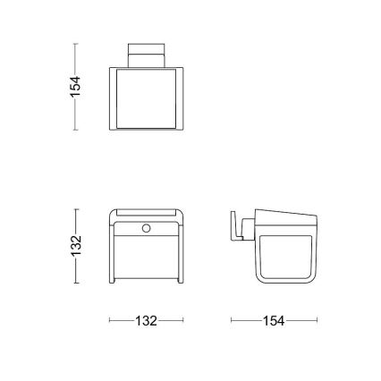 Philips - LED Solar-Wandleuchte mit Bewegungs- und Dämmerungssensor EZRA LED/1,8W/3,7V 2600 mAh 3000K IP44