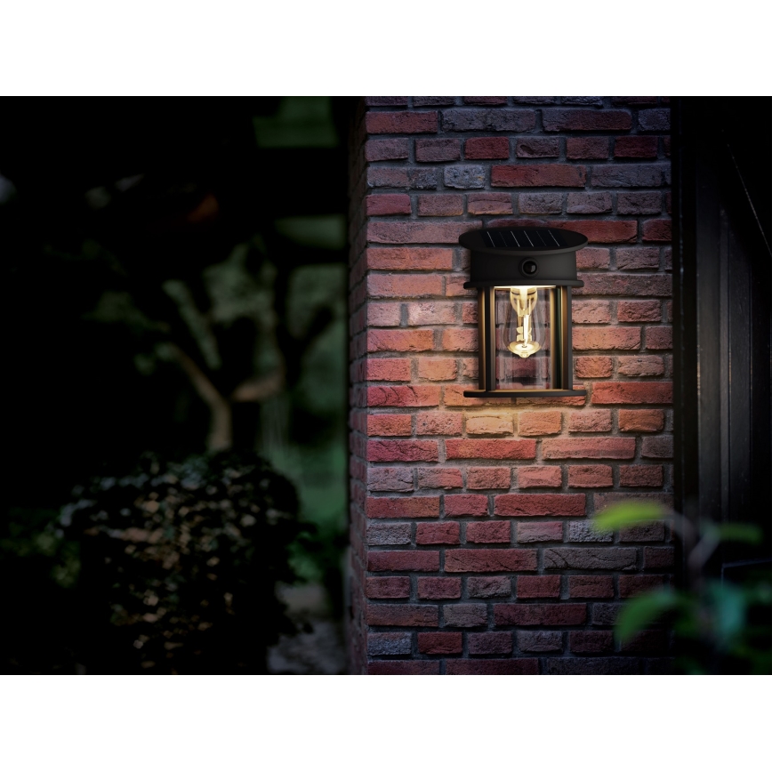 Philips - LED Solar-Wandleuchte mit Bewegungs- und Dämmerungssensor GERI LED/3,2W/3,7V 2600 mAh 2700K IP44