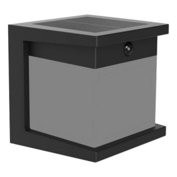 Philips - LED-Solar-Wandleuchte mit Sensor DIARA LED/3,8W/3,7V 800 mAh 2700K IP44 schwarz