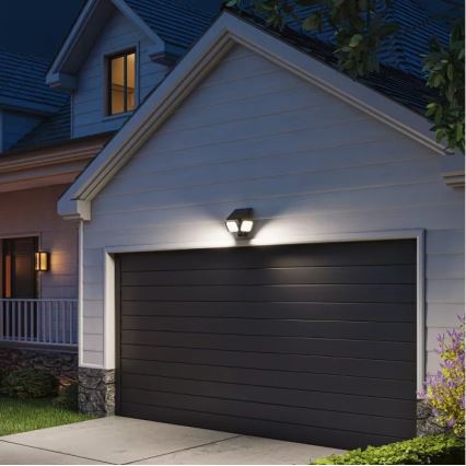 Philips - LED Solar-Wandleuchte mit Sensor ZYREN LED/24,5W/3,7V 2600 mAh 5000K IP65 schwarz