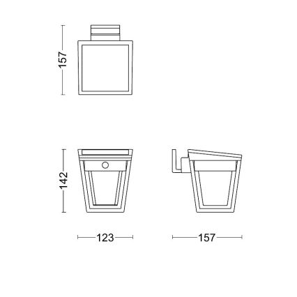 Philips - LED Solar-Wandleuchte mit Bewegungs- und Dämmerungssensor NISSA LED/1,8W/3,7V 2600 mAh 3000K IP44