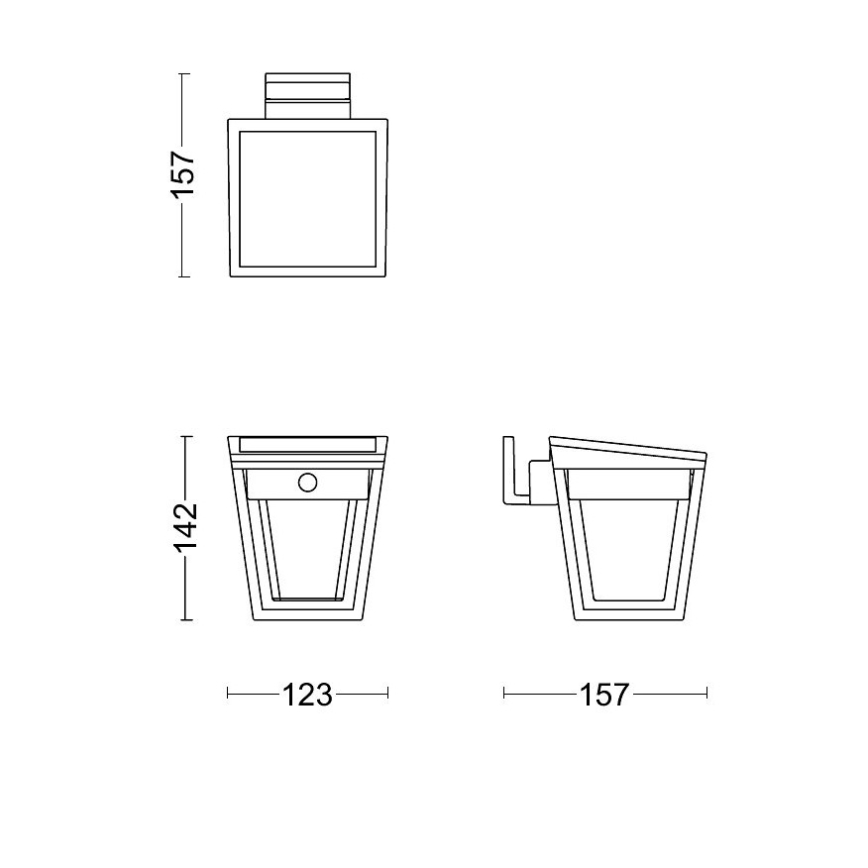 Philips - LED Solar-Wandleuchte mit Bewegungs- und Dämmerungssensor NISSA LED/1,8W/3,7V 2600 mAh 3000K IP44