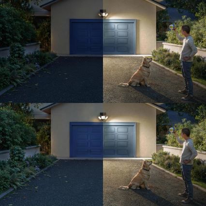 Philips - LED Solar-Wandleuchte mit Sensor ZYREN LED/24,5W/3,7V 2600 mAh 3000K IP65