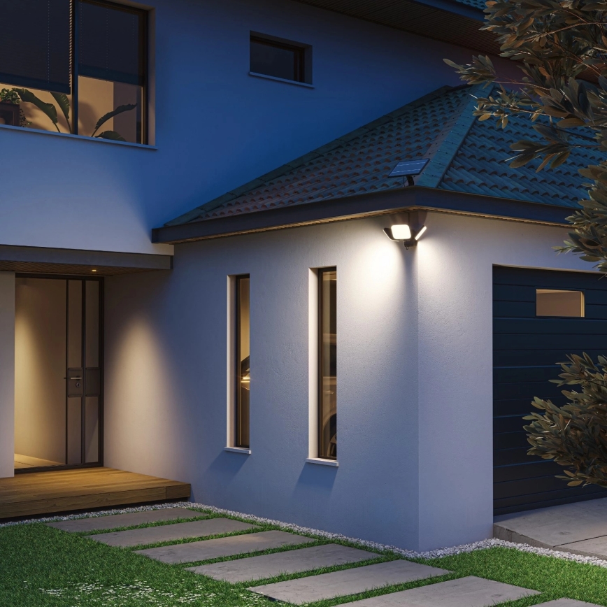 Philips - LED Solar-Wandleuchte mit Sensor ZYREN LED/24,5W/3,7V 2600 mAh 3000K IP65