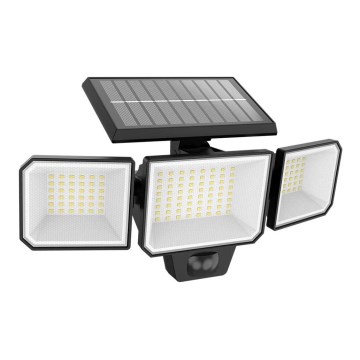 Philips - LED Solar-Wandstrahler mit Bewegungs- und Dämmerungssensor NYSIL 3xLED/8,7W/3,7V 2000 mAh IP65