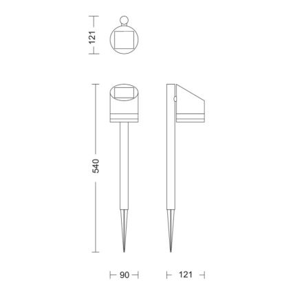 Philips - LED-Solarlampe FYCE LED/1,5W/3,7VIP44