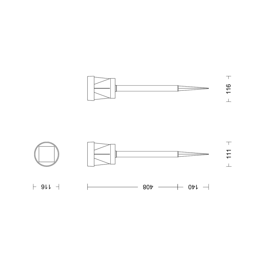 Philips - LED-Solarleuchte AVERY LED/1,8W/3,7V 2700K IP44