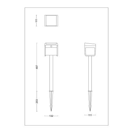 Philips - LED Solarleuchte mit Bewegungs- und Dämmerungssensor EZRA LED/1,8W/3,7V 2600 mAh 3000K IP44