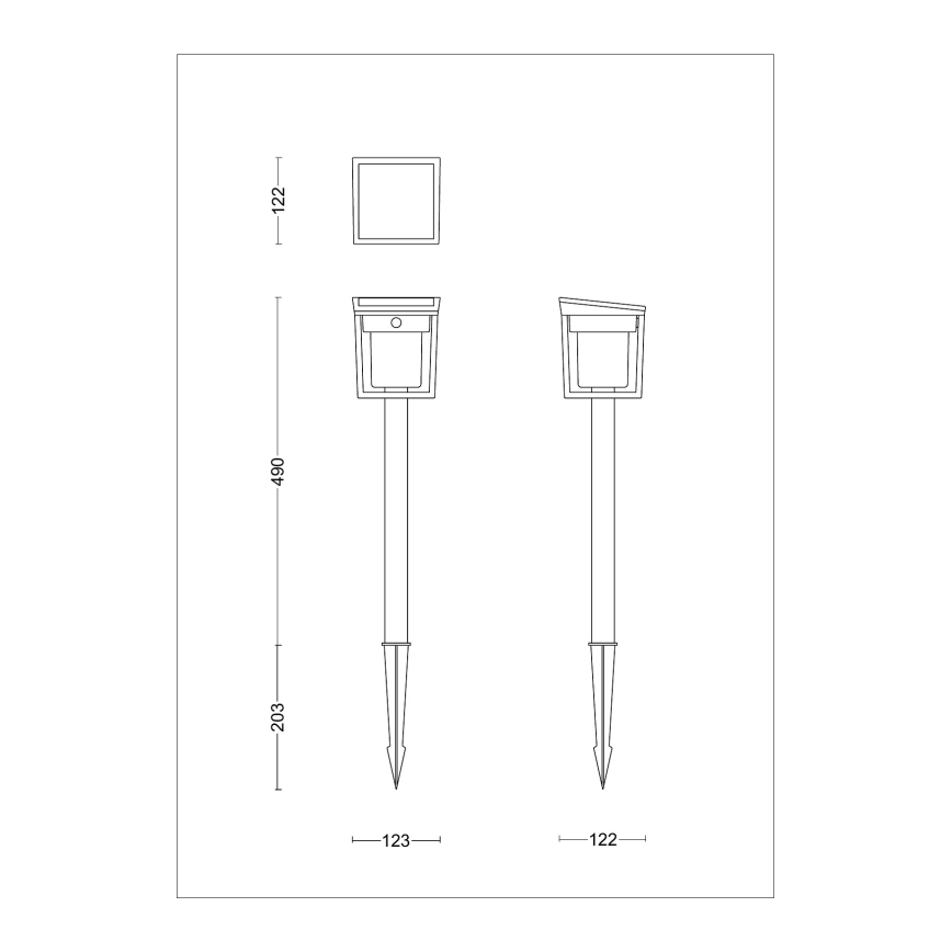 Philips - LED-Solarleuchte mit Sensor BLAISE LED/1,5W/3,7V 3000K IP44