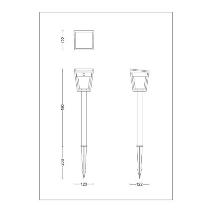 Philips - LED-Solarleuchte mit Sensor NISSA LED/1,8W/3,7V 3000K IP44