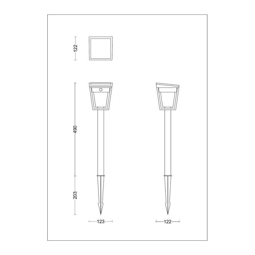 Philips - LED-Solarleuchte mit Sensor NISSA LED/1,8W/3,7V 3000K IP44