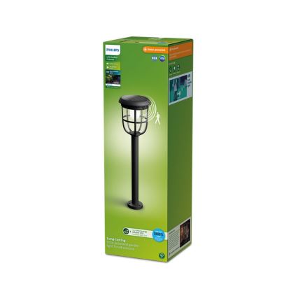 Philips - LED-Solarleuchte mit Sensor RADII LED/1,3W/3,7V 3000K IP44