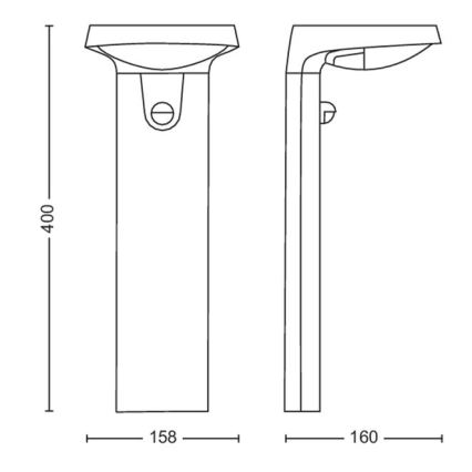 Philips – LED-Solarleuchte mit Sensor LED/1,2W/4V 4000K IP44