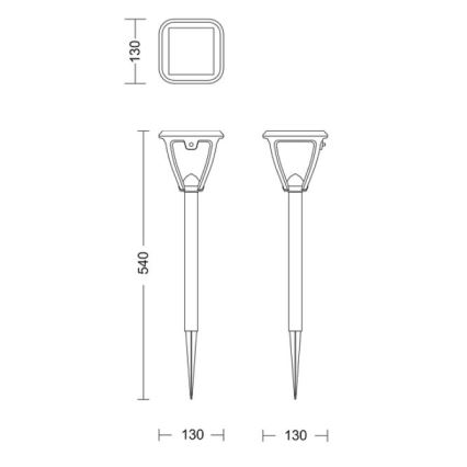 Philips - LED-Solarleuchte VAPORA LED/1,5W/3,7V IP44