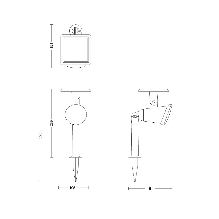 Philips - LED-Solarstrahler JIVIX LED/1,4W/3,7V IP44