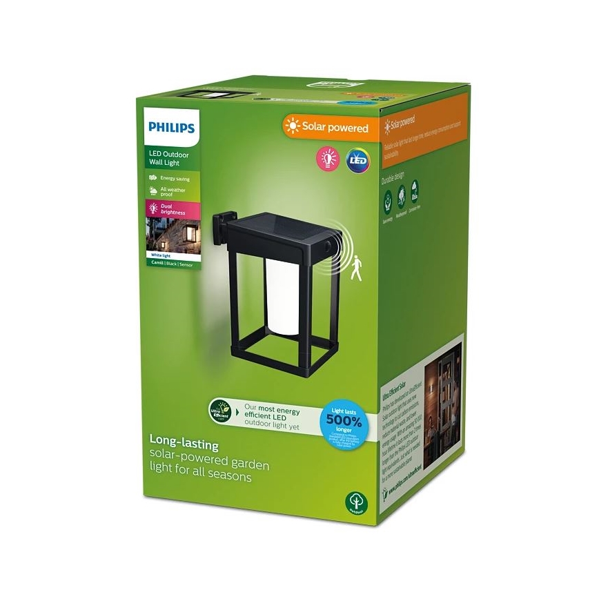 Philips - LED-Solarwandleuchte mit Sensor CAMILL LED/1,4W/3,7V IP44