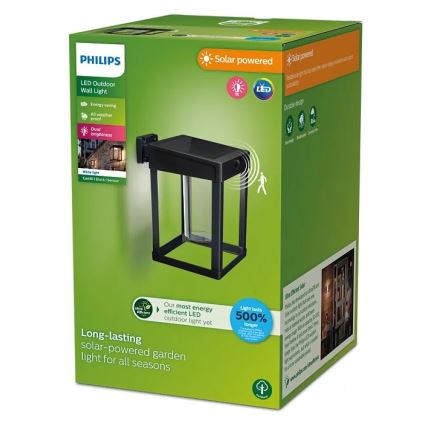 Philips - LED-Solarwandleuchte mit Sensor CAMILL LED/1,4W/3,7V IP44