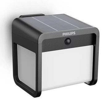 Philips - LED-Solarwandleuchte mit Sensor EZRA LED/1,8W/3,7V 3000K IP44