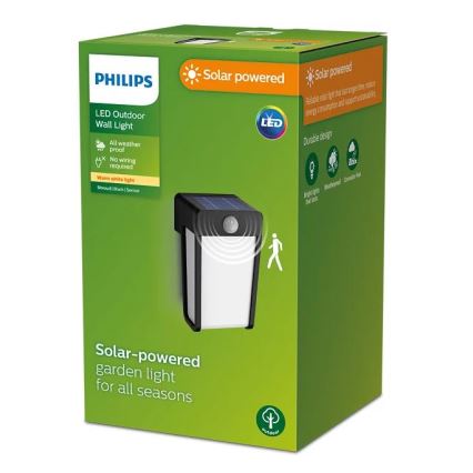 Philips - LED-Solarwandleuchte mit Sensor SHROUD LED/2,3W/3,7V IP44