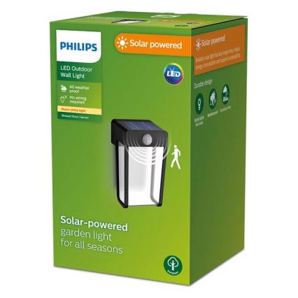 Philips - LED-Solarwandleuchte mit Sensor SHROUD LED/2,3W/3,7V IP44