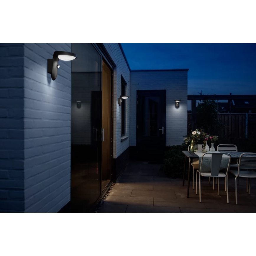 Philips – LED-Solarwandleuchte mit Sensor LED/1,2W/4V 4000K IP44