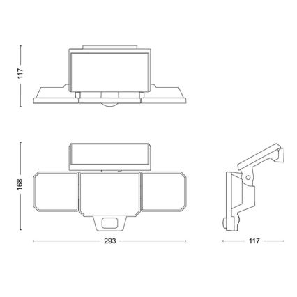 Philips -  LED-Solarwandstrahler mit Sensor NYSIL 3xLED/8,7W/3,7V IP65