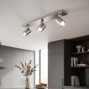 Philips - LED-Spot mattchrom 3xGU10/20W/230V