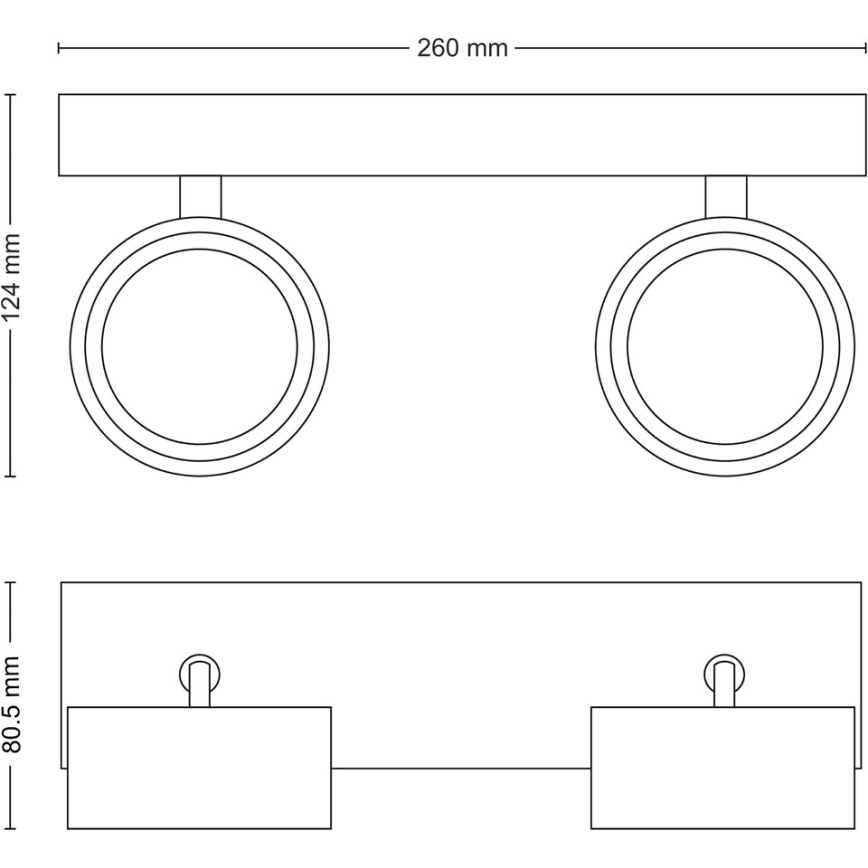 Philips - LED-Strahler 2xLED/5,5W/230V weiß