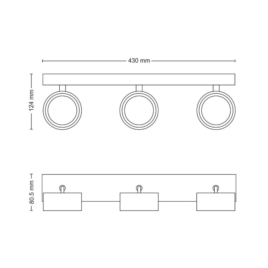 Philips - LED-Strahler 3xLED/5,5W/230V weiß