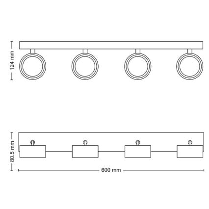 Philips - LED-Strahler 4xLED/5,5W/230V weiß