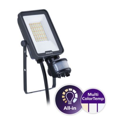Philips - LED-Strahler mit Bewegungs- und Dämmerungssensor LEDINAIRE ALL-IN LED/20W/230V 3000/4000/6500K IP65