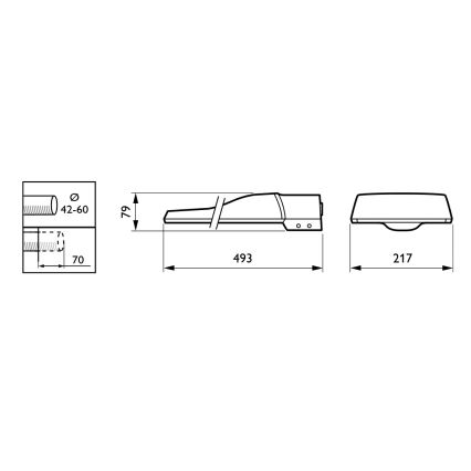 Philips - LED-Straßenleuchte CORELINE MALAGA LED/37W/230V 3000K IP65