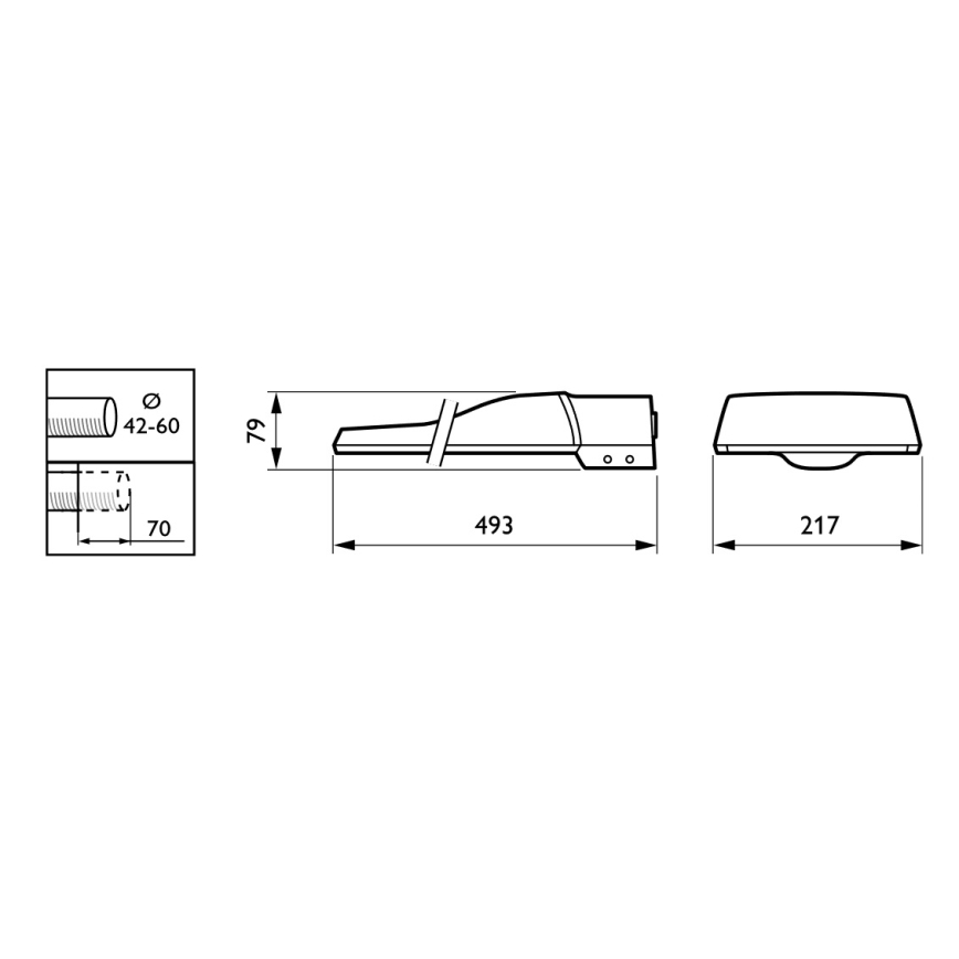 Philips - LED-Straßenleuchte CORELINE MALAGA LED/69W/230V 3000K IP65
