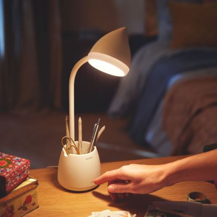 Philips - LED dimmbare Touch-Tischlampe HAT LED/4,5W/5V 1800 mAh 3000/4000/5700K CRI 90