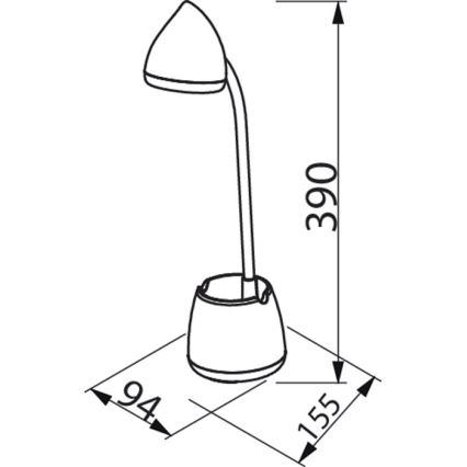 Philips - Dimmbare LED-Tischleuchte HAT LED/4,5W/5V 3000/4000/5700K CRI 90