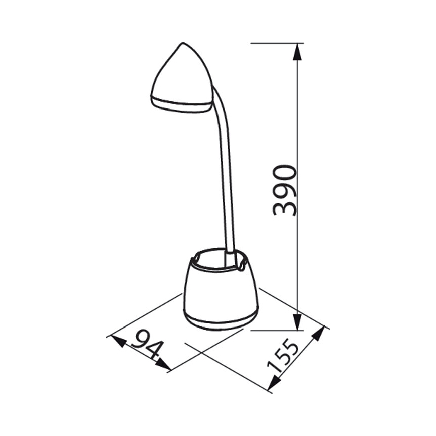 Philips - Dimmbare LED-Tischleuchte HAT LED/4,5W/5V 3000/4000/5700K CRI 90
