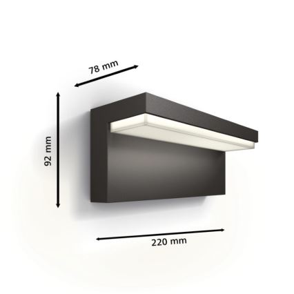 Philips - LED-Wandleuchte für den Außenbereich BUSTAN LED/3,8W/230V 4000K IP44