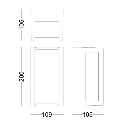 Philips - LED-Wandleuchte für den Außenbereich PYRONA LED/12W/230V IP44