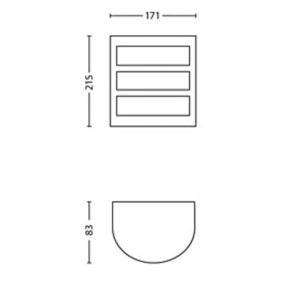 Philips - LED-Wandleuchte für den Außenbereich PYTHON LED/3,8W/230V IP44